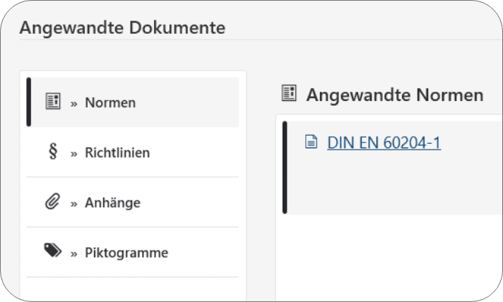 Risikominderung mit entsprechenden Dokumenten hinterlegen