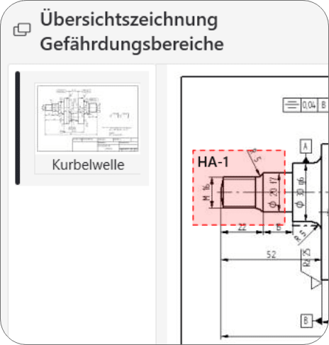 Gefährdungsbereiche einzeichnen